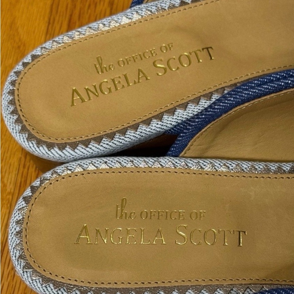 Miss Adelaide by Angela Scott Denim-Trim Slip-On Mules - Light Blue 39.5 - Picture 7 of 7